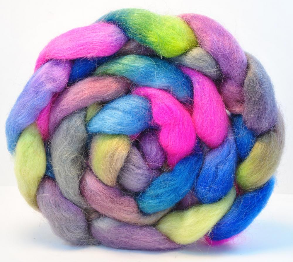Hand Painted Wool Roving Wensleydale Combed Top Spinning Or Felting