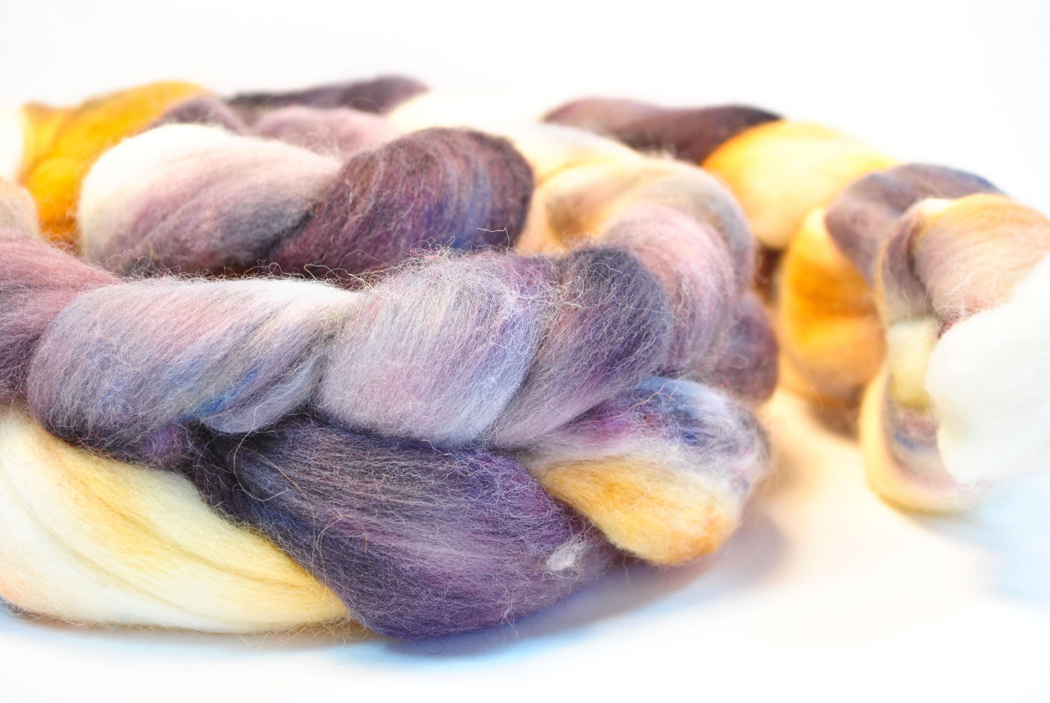Hand Painted Wool Roving Merino Combed Top 4.1 Oz Danzon on Luulla